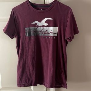 Men’s Hollister T-shirt. Size Small. Color Maroon.